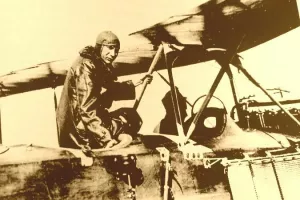 Dragutin Novak u avionu