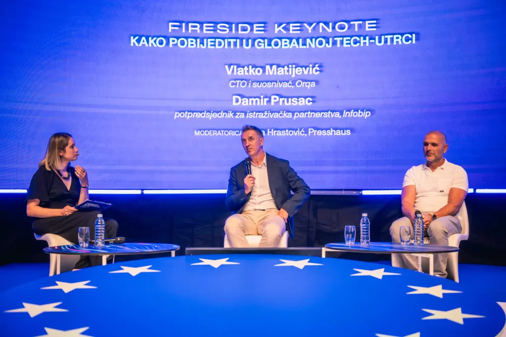 Dina Hrastović, Damir Prusac i Vlatko MatijevićKonferencija Predstavni&scaron;tva Europske komisije u Hrvatskoj i Gospodarskog savjeta Sveučili&scaron;ta Algebra Bernays