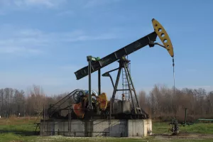 Ivanic Grad Croatia December 12th 2014 oil pump in the field