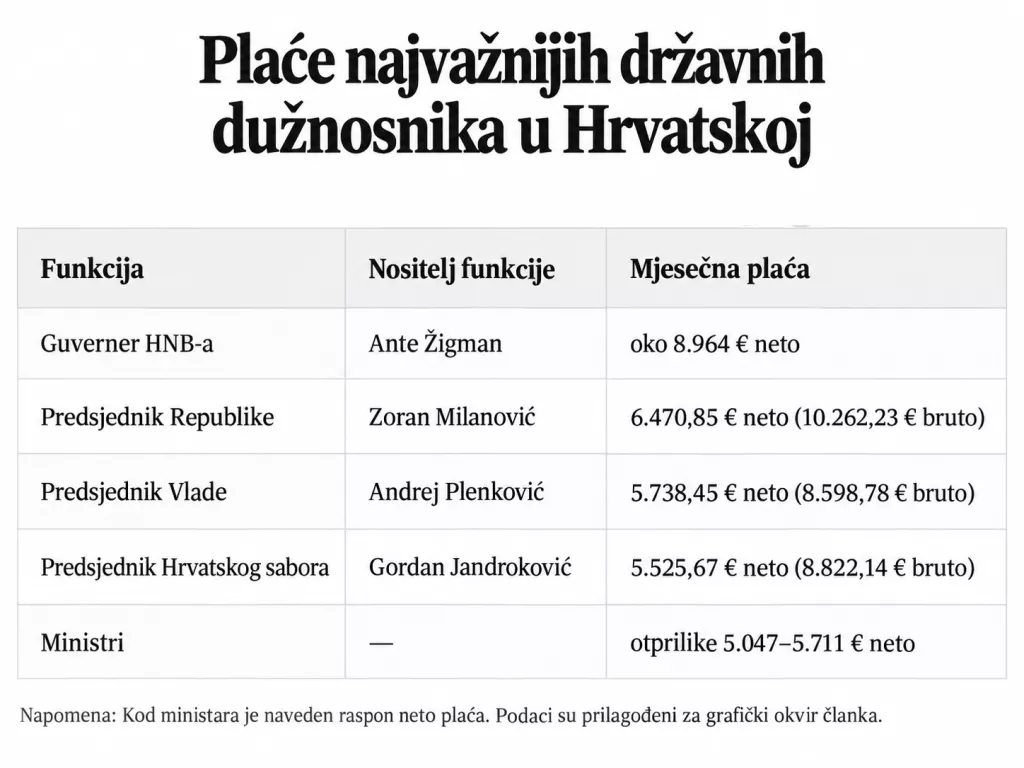Plaće državnih dužnosnika