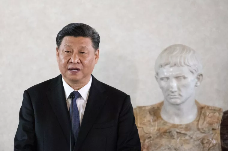 Xi Jinping Rome, Italy - March 22, 2019Xi Jinping, China's president, speaks as he attends an Italy-China business forum with Sergio Mattarella, Italy's president, at the Quirinale Palace in Rome.