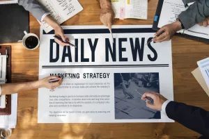 Daily News Announcement Information Report Concept