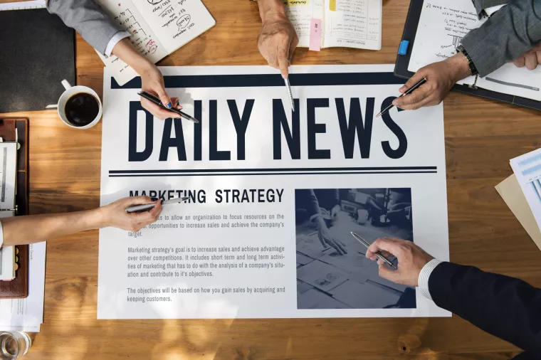 Daily News Announcement Information Report Concept