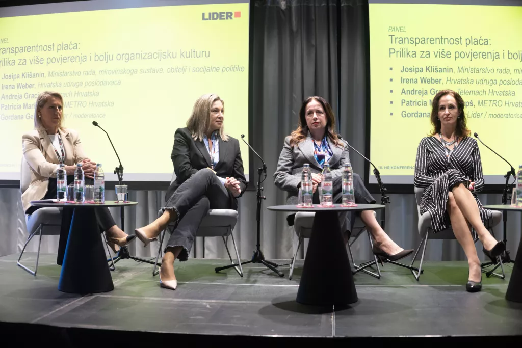 10. HR konferncija.2. panel- Transparentnost plaća:Patricia Marija Kap&scaron;,Andreja Gracin, Irena Webwr, Josipa Kli&scaron;anin